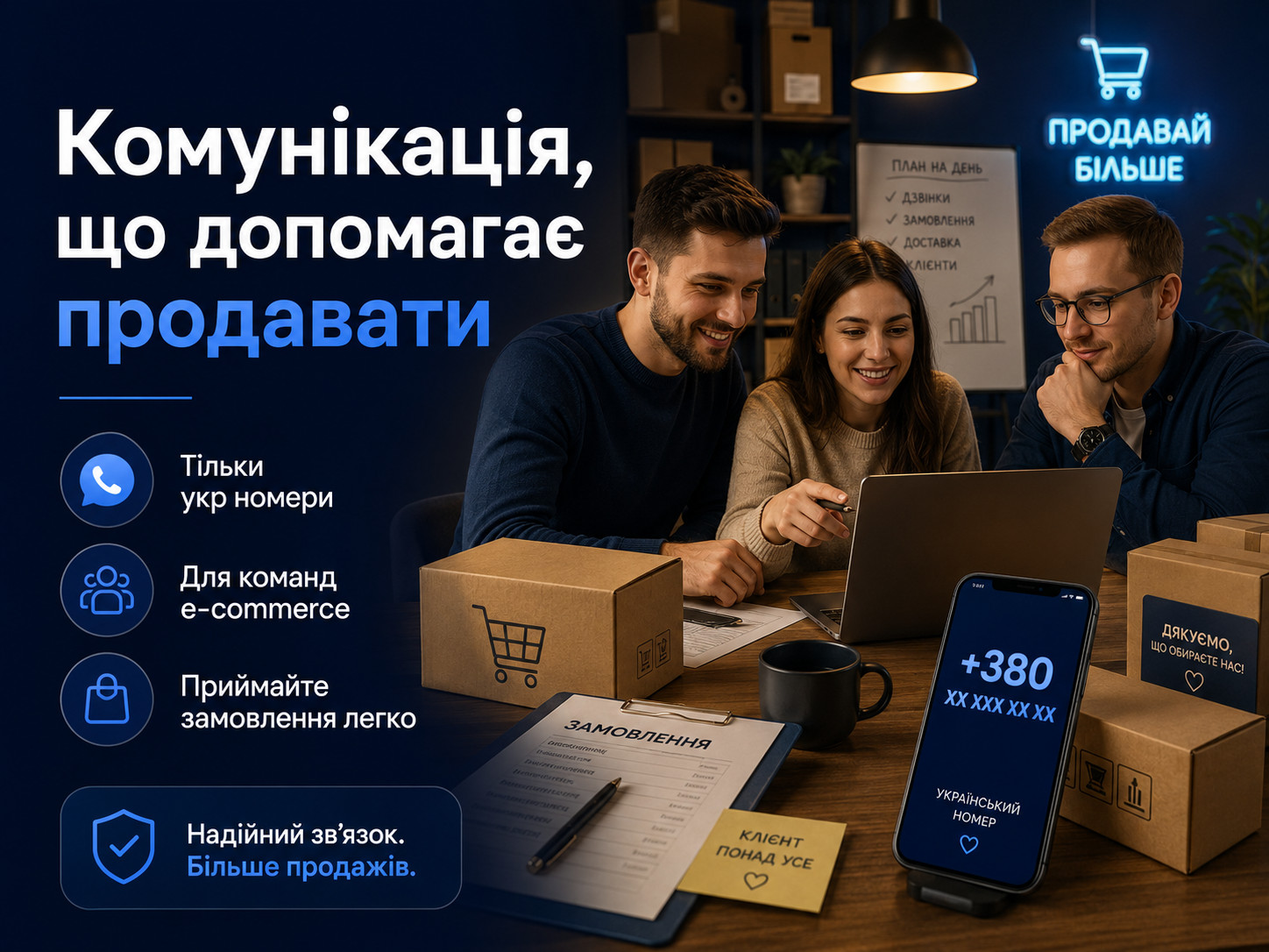 Контакти ShopNumber для підключення українського номера для бізнесу
